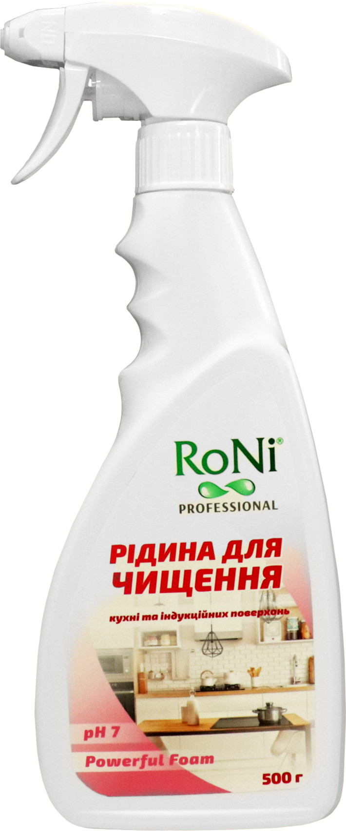 Рідина для чищення кухні та індукційних плит RoNi 500г